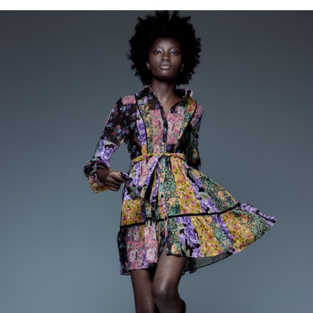 Zara printed short dress NWL - size XXL